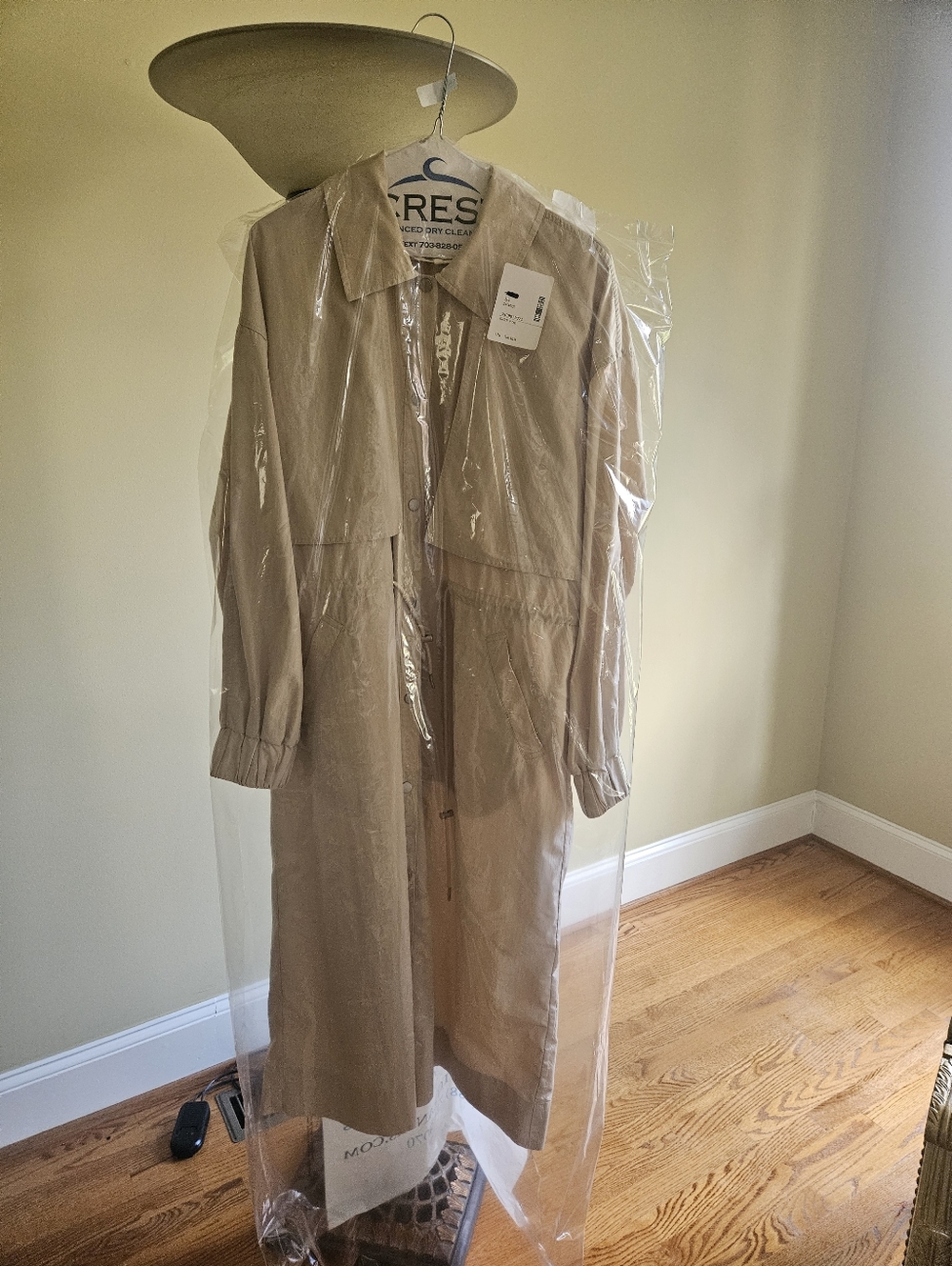 Free People Neutral Beige Longline Trench Coat - Picture 5 of 17